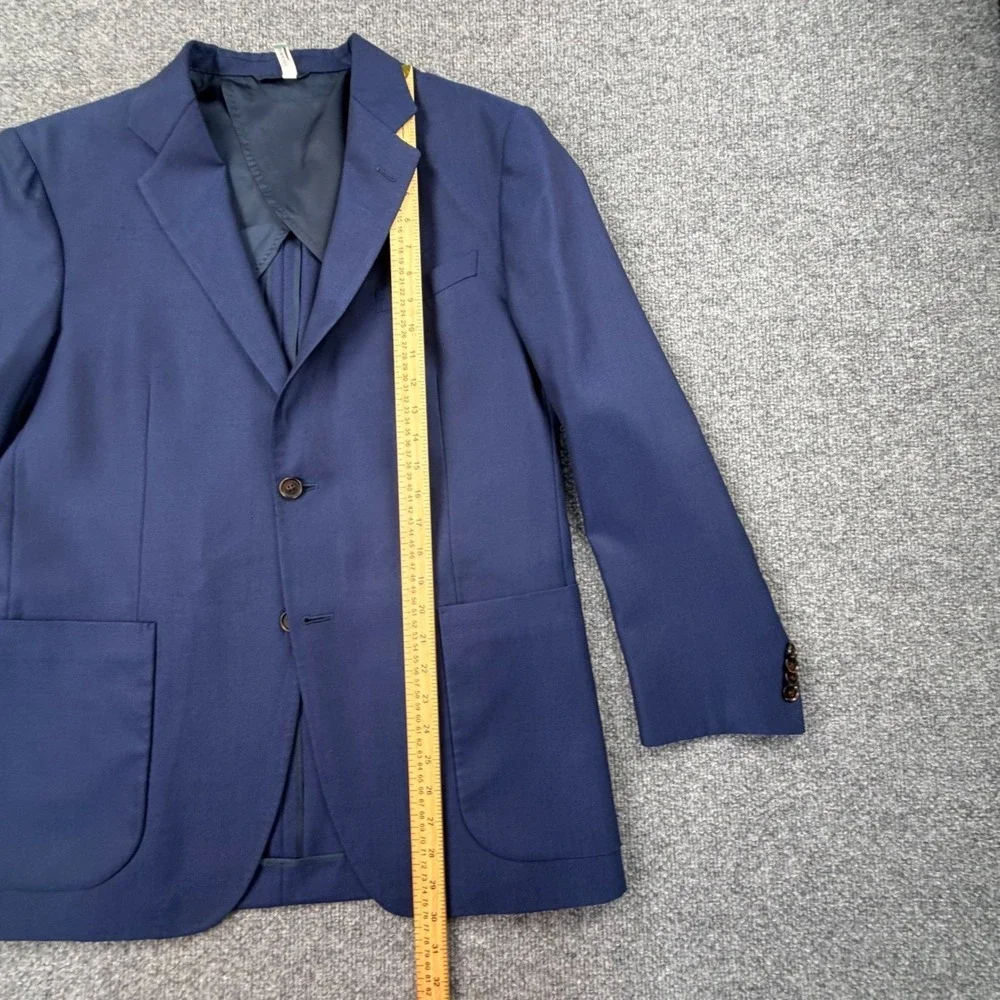 Ermenegildo Zegna Trofeo 600 Luxury Wool Silk Blue‎ Suit Mens Sartorial Italy